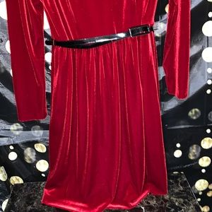 Alex Marie cute little red dress with Black belt size 12